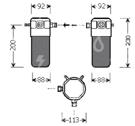 filtrdehydrátor OEM 1258676 / 443260411B / 443271161 / 443271161A